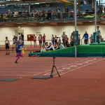 Nach einem Mißvertsändnis läuft Chiara ihren 50 m Endlauf tapfer alleine in der vollbesetzten Werner-von-Linde-Halle