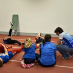 Gymnastik beim Aufwärmen